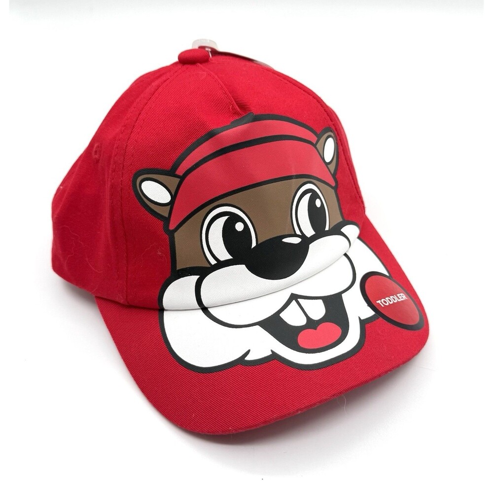 Buc-ee's Beaver Character Baseball Cap Red Toddler Size NWT